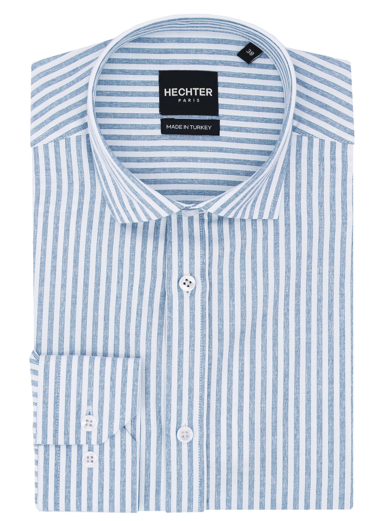 Jacque Business Blue Striped Shirt