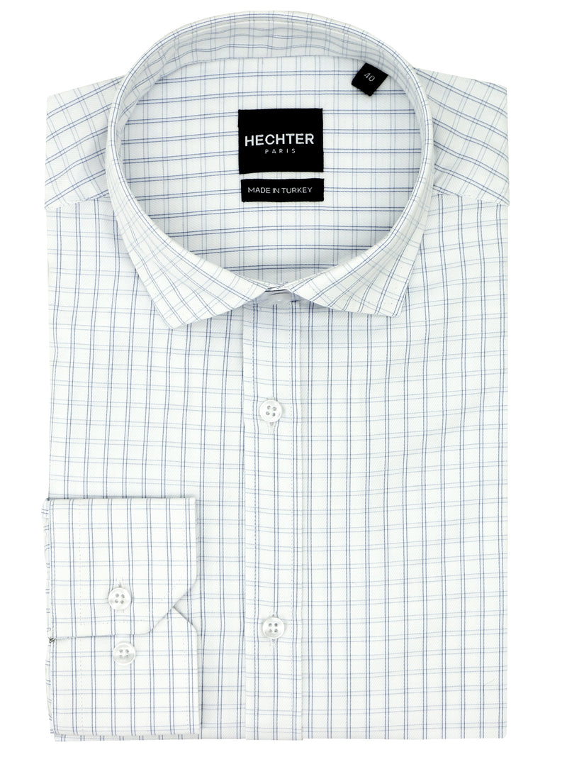Jacque Business Navy Checked Shirt