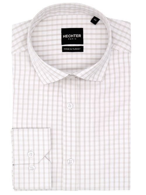 Jacque Business Brown Checked Shirt