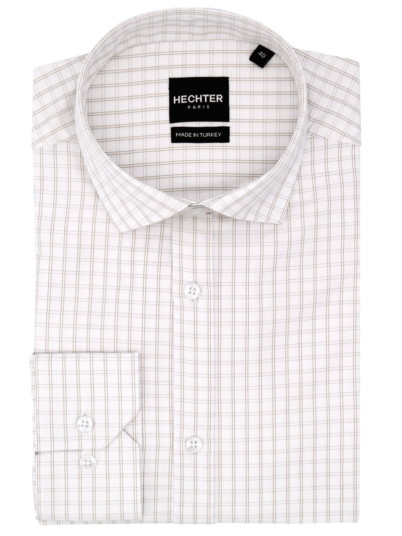 Jacque Business Brown Checked Shirt