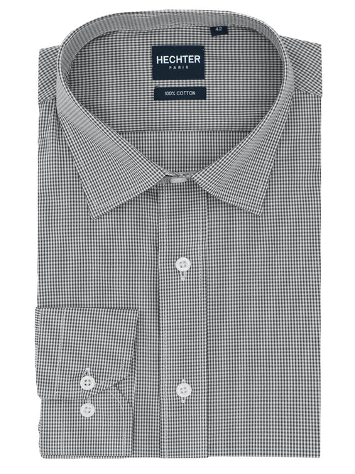 Liberty Business Black Microchecked Shirt