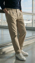 Milo Sand Side Tab Cotton Chino