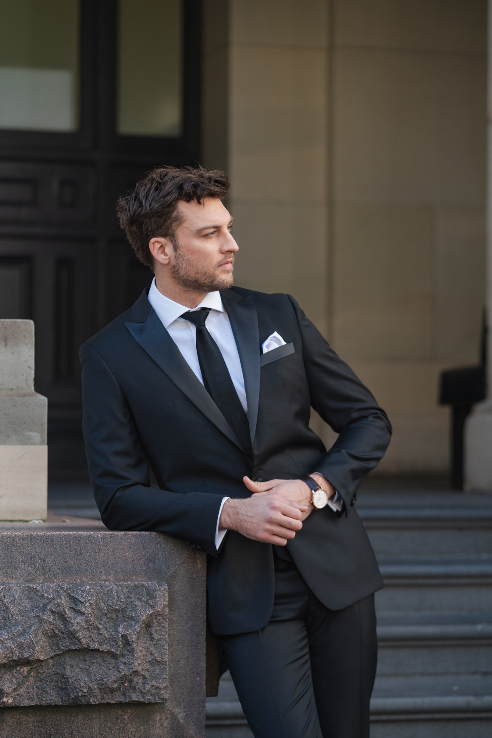 Jason 106 Black Wool Dinner Jacket