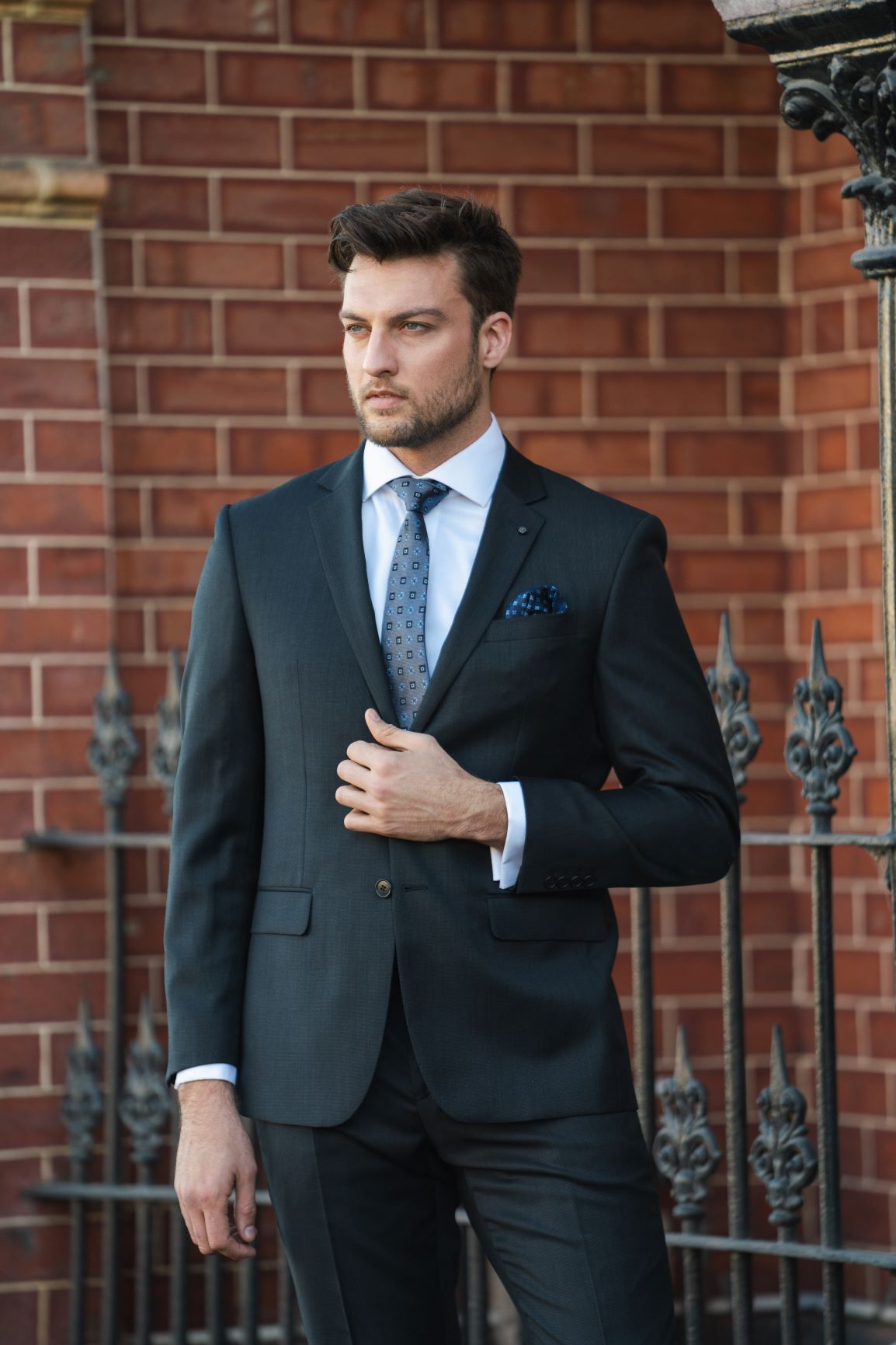 Michel 101 Black Wool Suit Jacket