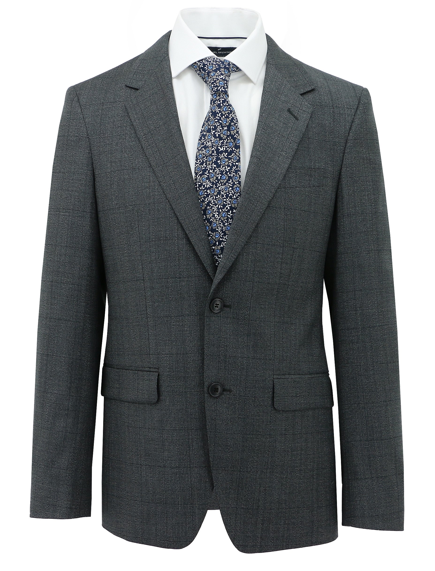 Ritchie 107 Charcoal Wool Stretch Suit Jacket