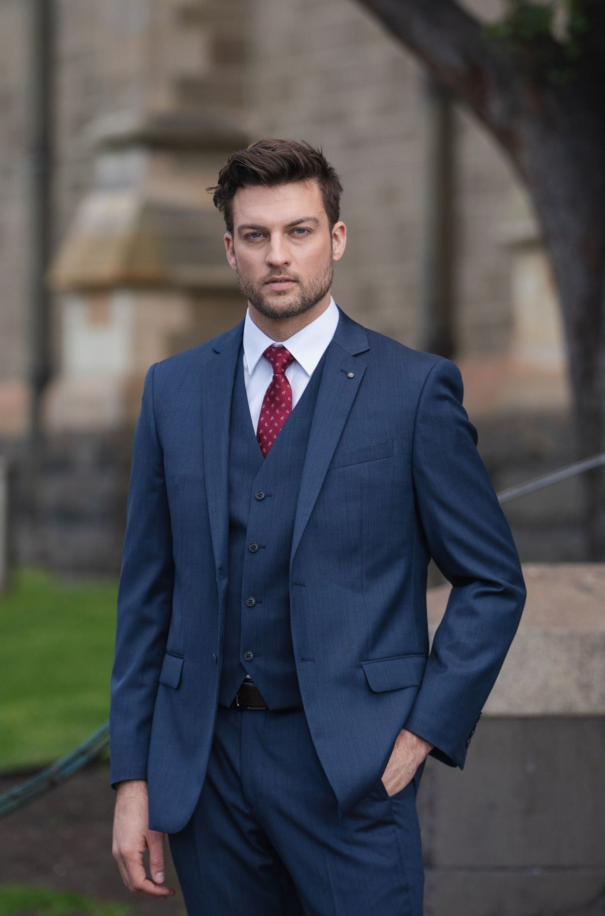 Michel 101 Blue Wool Suit Jacket