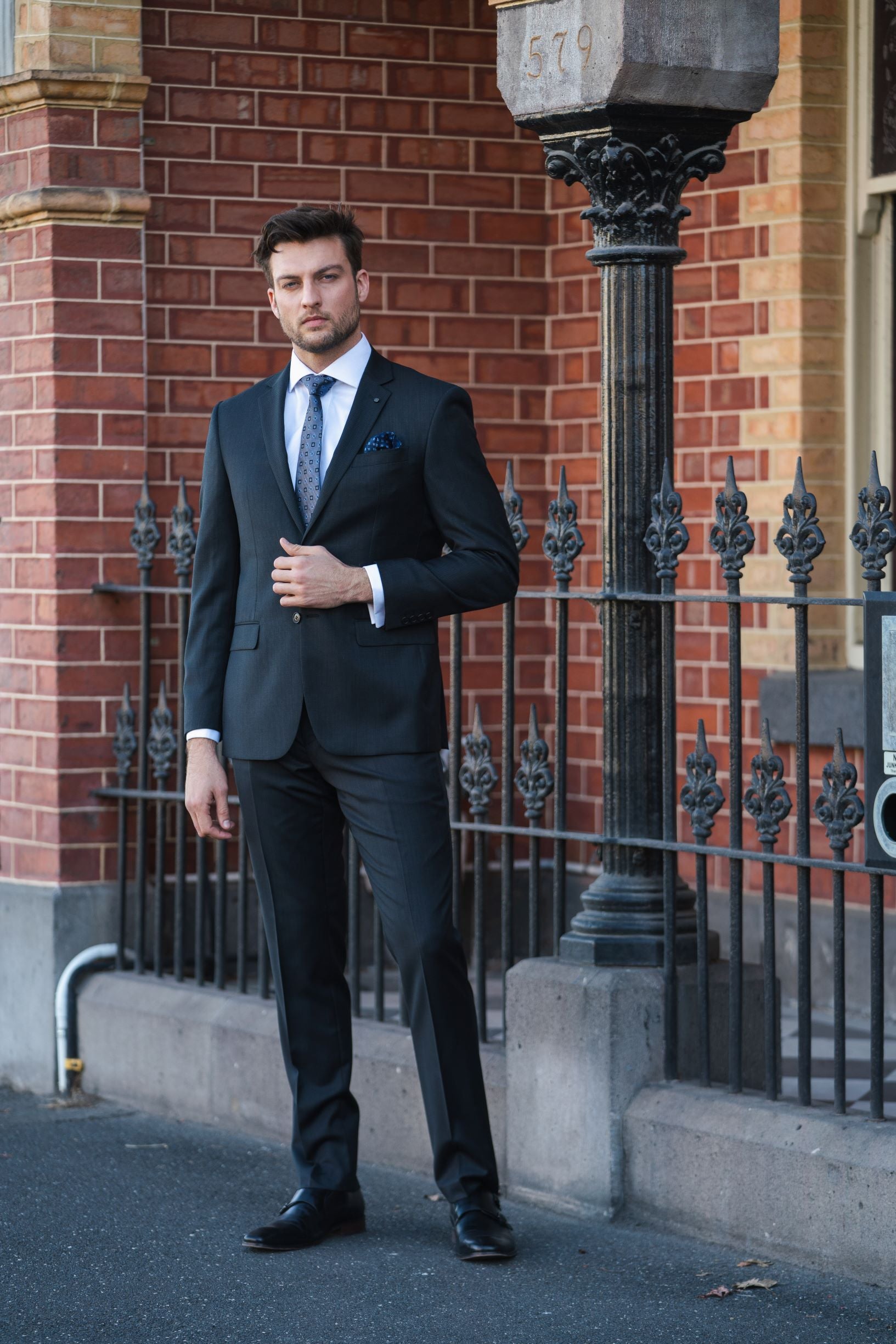 Lyon 101 Black Wool Trouser